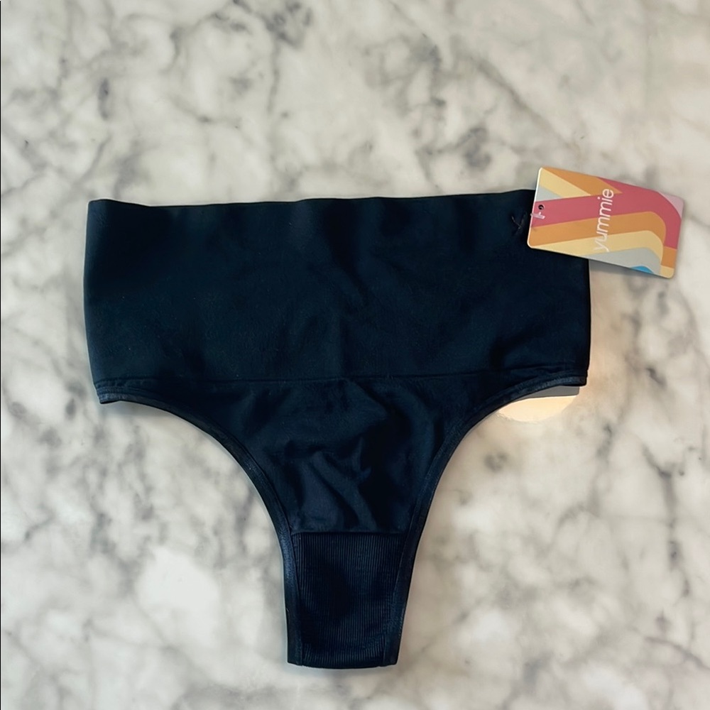 NWT Yummie Black High-Waist Thong